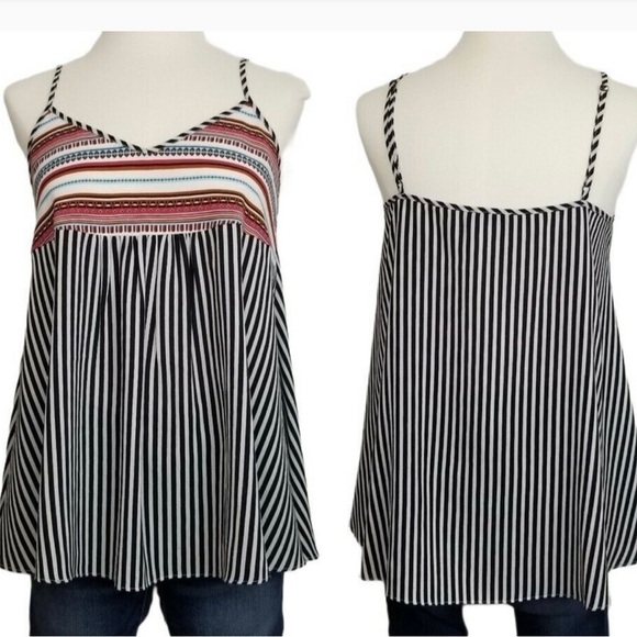 𝅺thml Kaleigh Black & White Top Medium - Picture 1 of 8